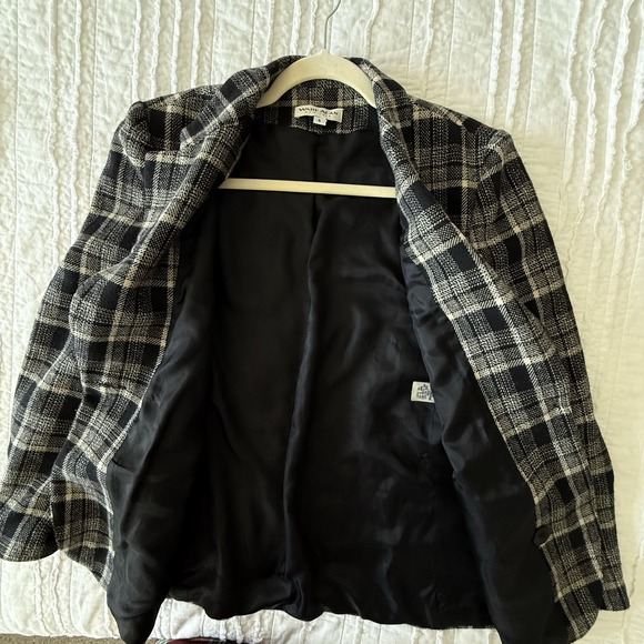 Vintage Sportswear Blazer Womens S Wool Plaid Tartan Jacket Union USA Old Money - Picture 3 of 10